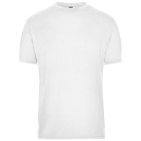 James & Nicholson - Herren BIO Workwear T-Shirt JN1808, weiß, Größe XXL