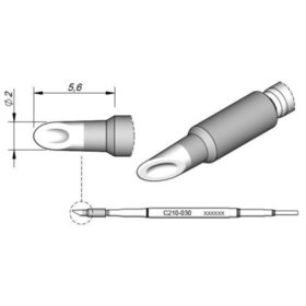 JBC - Lötspitze Serie C210, Sonderform, C210030/ø2,0mm, Hohlkehle