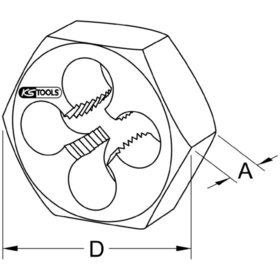 KSTOOLS® - HSS Sechskant-Schneidmutter MF, M5x0,5