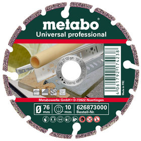 metabo® - Diamanttrennscheibe, 76x10,0mm, "UP", Universal "professional" (626873000)