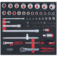 KSTOOLS® - SCS 1/4" + 1/2" Steckschlüssel-Satz, 57-teilig in 2/3 Systemeinlage