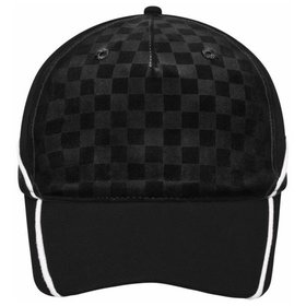 James & Nicholson - Embossing Cap MB6560, schwarz/weiß, Einheitsgröße