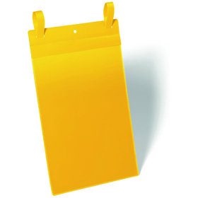 DURABLE - Gitterboxtasche mit Lasche, gelb, DIN A4 hoch, 50 Stück