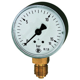 RIEGLER® - Standardmanometer, Stahlblechgehäuse, G 1/8" unten, 0-10,0 bar, Ø 40