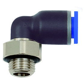 RIEGLER® - L-Steckverschraubung »Blaue Serie«, drehbar, G 1/4" außen, Ø 10mm