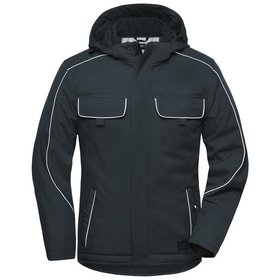 James & Nicholson - Winter Workwear Softshelljacke JN886, carbon, Größe XXL