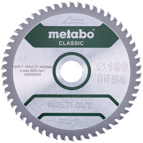 metabo® - Sägeblatt "multi cut - classic", 190x2,2/1,4x30 Z54 FZ/TZ 5° (628282000)