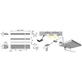 HALEMEIER - Einbauprofil-Set Einbaufeder,ChannelLine G2,Kunststoff