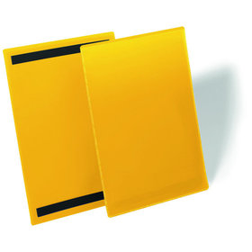 DURABLE - Magnetische Kennzeichnungstasche, gelb, DIN A4 hoch, 50 Stück