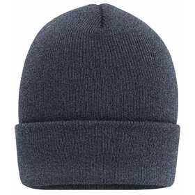 James & Nicholson - Beanie High Brim MB7139, grau-melange, Einheitsgröße