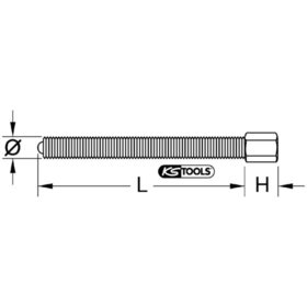 KSTOOLS® - Spindel, 22mm, G1/2"x14Gx160mm