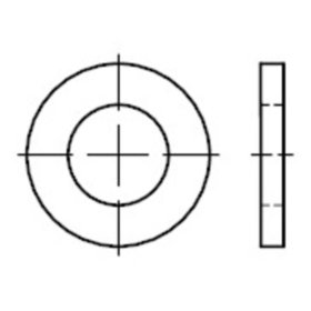 Flache Scheiben für Bolzen-Prd.kl. C, DIN 1441 Stahl blank 82 x 110 x 12mm