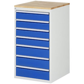 RAU. - Schrank für 7000, 580 x 650 x 1035mm, 7 Schubladen, Bucheplatte