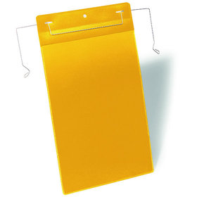 DURABLE - Drahtbügeltasche, gelb, A4 hoch, 50 Stück