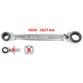 KSTOOLS® - 4 in 1 GEARplus umschaltbar Doppel-Ratschenringschlüssel, 10x13x17x19mm