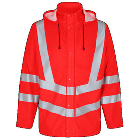 Engel - Safety Regenjacke 1921-102, Warnrot, Größe XL