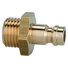 RIEGLER® - Nippel für Kupplungen NW 5, Messing blank, G 1/4" A, SW 17