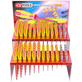 KSTOOLS® - ERGOTORQUE VDE Schraubendreher-Verkaufs-Display, 120-teilig