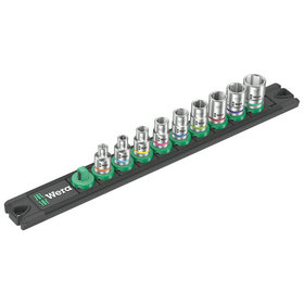 Wera® - Nuss-Magnetleiste A Imperial 1 Zyklop Steckschlüsseleinsatz-Satz, 1/4"-Antrieb, zöllig, 9-teilig