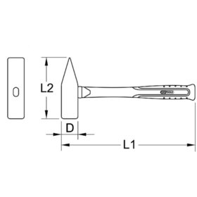 KSTOOLS® - BRONZEplus Schlosserhammer 150 g, mit Hickorystiel