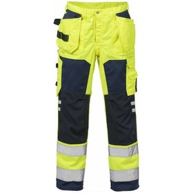 KANSAS® - Warnschutz-Bundhose 2025, warngelb/marineblau, Größe D112