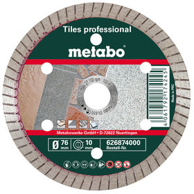 metabo® - Diamanttrennscheibe, 76x10,0mm, "TP", Fliesen "professional" (626874000)