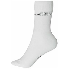 James & Nicholson - Socken Bio-Baumwolle 8032, weiß, Größe 39-41