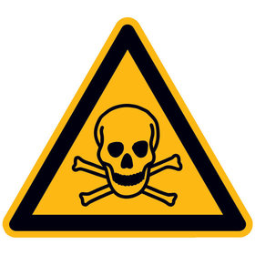 SafetyMarking® - Warnzeichen W016 "Warnung vor giftigen Stoffen" Folie, 200mm