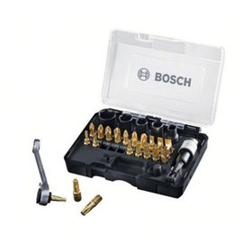 Bosch - Bit-Set 27St Magnethalter 3xPH 3xPZ 5xTX 3xSchlitz mit Magnethalter 4xInnensechsk