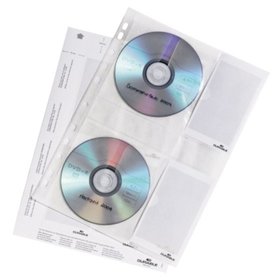 DURABLE - CD/DVD Hülle COVER M 522219 PP transparent 5er-Pack