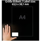 AVERY™ Zweckform - L7560-25 Adress-Etiketten, A4, 63,5 x 38,1mm, 25 Bogen/525 Etiketten, transparent