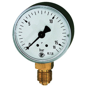 RIEGLER® - Standardmanometer, Kunststoffgehäuse, G 1/4" unten, 0-2,5 bar, Ø 50