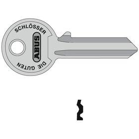 ABUS - Schlüsselrohling, C83R, rund, Aluminium, gelb farbig ummantelt