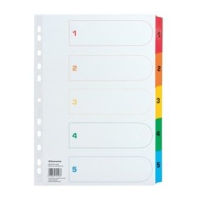 Soennecken - Register 1578 DIN A4 1-5 volle Höhe Karton farbig