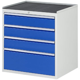 RAU. - Schrank für 7000, 770 x 650 x 825mm, 4 Schubladen, Gummimatte