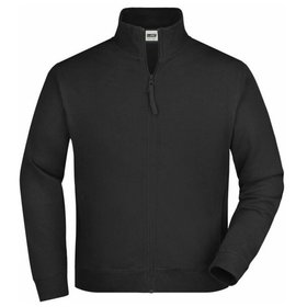 James & Nicholson - Sweatjacke French Terry JN058, schwarz, Größe L