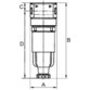 RIEGLER® - Filter »multifix-mini«, mit Metallbehälter, 5 µm, BG 0, G 1/8"