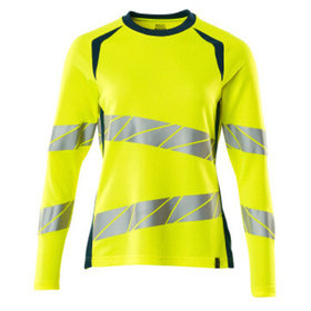 MASCOT® - T-Shirt, Langarm ACCELERATE SAFE, hi-vis Gelb/Dunkelpetroleum, Größe S-ONE