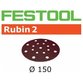 Festool - Schleifscheiben STF D150/16 P180 RU2/10 Rubin2