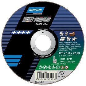 NORTON clipper® - Trennscheibe Material gerade 125x1,0