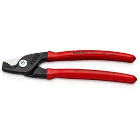 KNIPEX® - StepCut Kabelschere brüniert, mit Kunststoff überzogen 160 mm 9511160