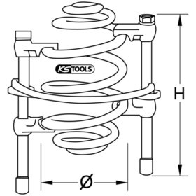 KSTOOLS® - Federspanner mit Sicherheitsbügel, 240mm