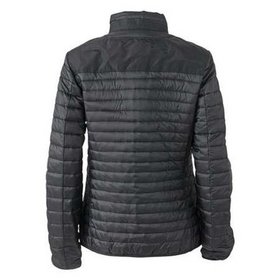 James & Nicholson - Damen Leicht-Steppjacke JN1111, schwarz/silber, Größe M