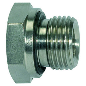 RIEGLER® - Kurze Wechselreduzierung, Weichdichtend, G 3/8" A G 1/8" I, Edelstahl 1.4571