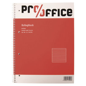 Pro/office - Kollegblock, A5, 70g/m², weiß, liniert, 80 Blatt
