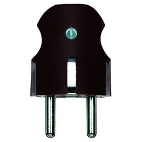 merten - SCHUKO-Stecker Kunststoff IP20 braun gerade Schraubklemmen