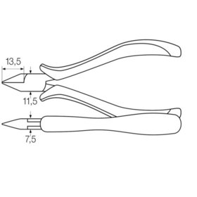 Wiha® - Elektronik-Seitenschneider Z 41 4 04 ESD Mehrkompenenten 115mm