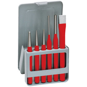 FORMAT - Werkzeugsatz 6-teilig mit Körner, Flachmeißel, Splintentreiber, Durchtreiber
