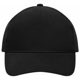 James & Nicholson - 5 Panel Cap heavy Cotton MB092, schwarz, Einheitsgröße