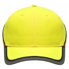 James & Nicholson - Neon Reflex Cap MB036, neon-gelb/neon-orange, Einheitsgröße